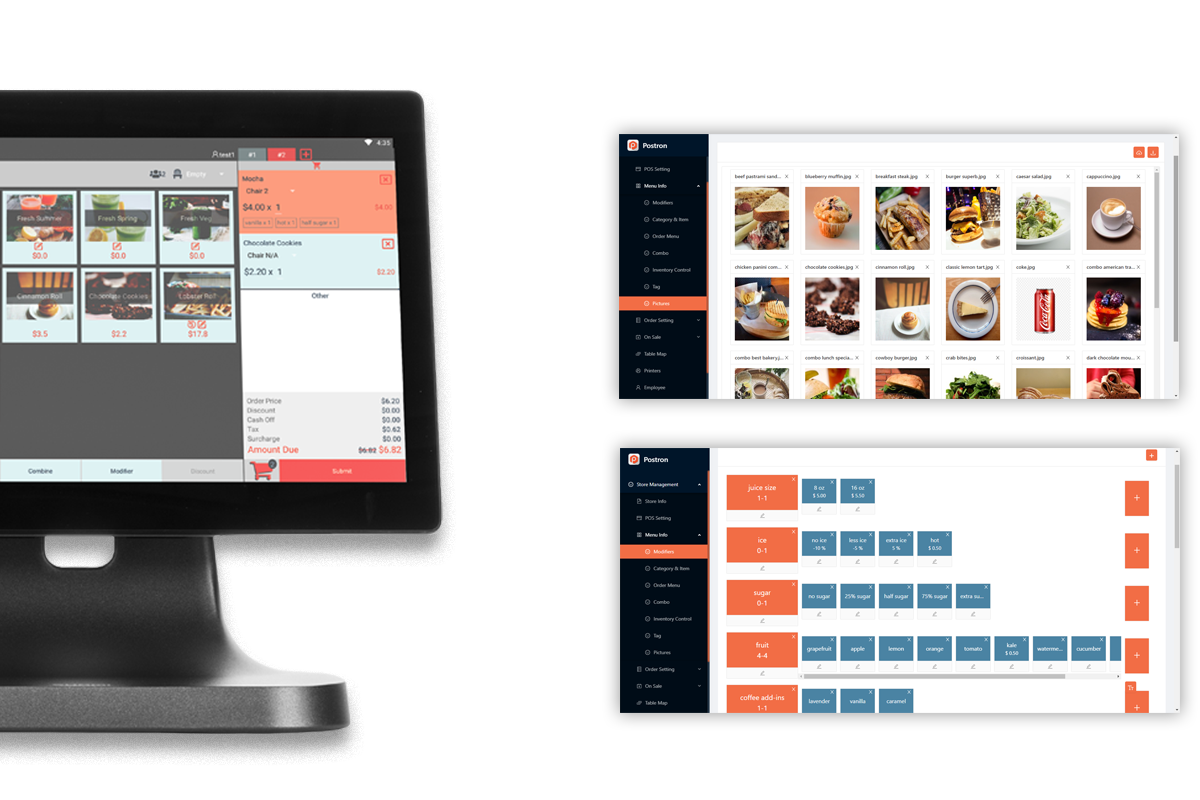 postron restaurant pos system management platform interface